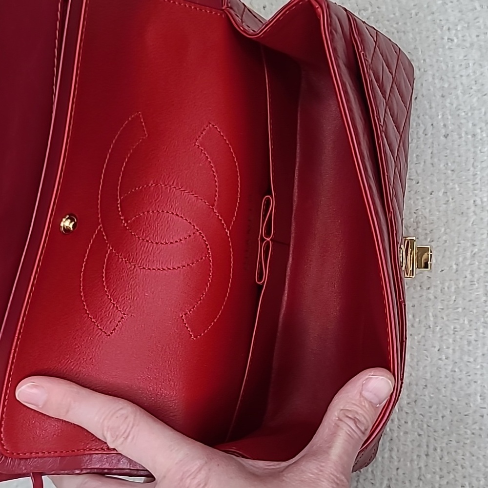 Chanel Classic Quilted Calfskin Medium 2.55 Reissue Red Double Flap Bag NWT/NIB - Picture 11 of 17
